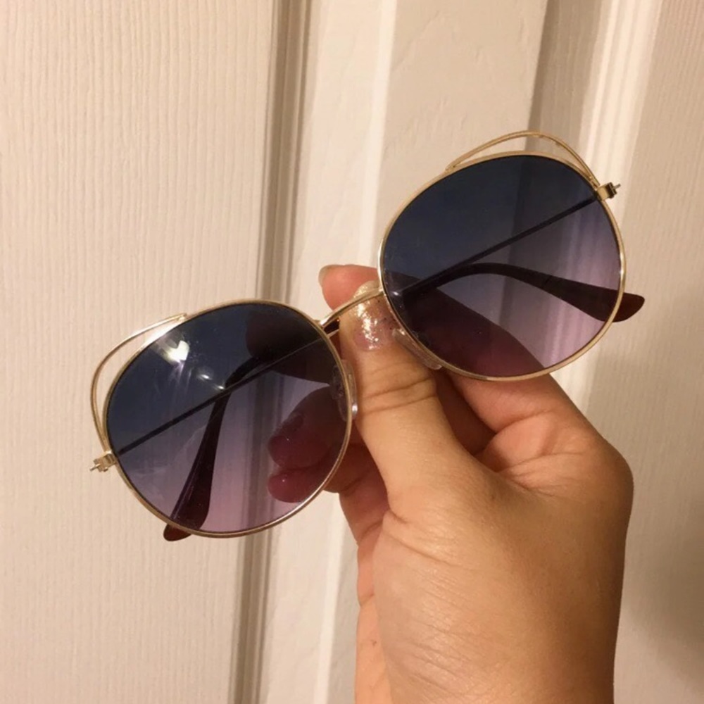 Purple ombré cat sunglasses
